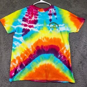 Peace Frogs Tie Dye T-Shirt Short Sleeve‎ Graphic Print XL